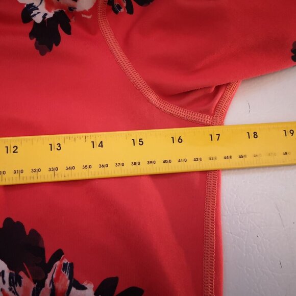 Lululemon Athletica Ladies Size 2 Full Zip Orange with Flower Pattern Hoodie - Picture 13 of 16